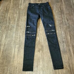 Versus versace slim black denim jeans 29 with coa